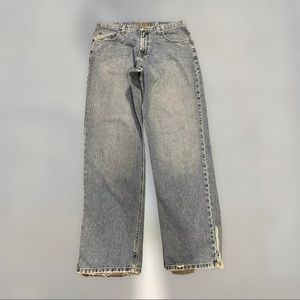 Cinch Mens Jeans White Label Blue Cotton Denim Straight Leg Size 38x36